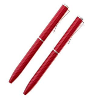 NarwhalCo Set of 2 Red Small Pens (3.35") with Black Ink - Pens Wallet :: Narwhal Company