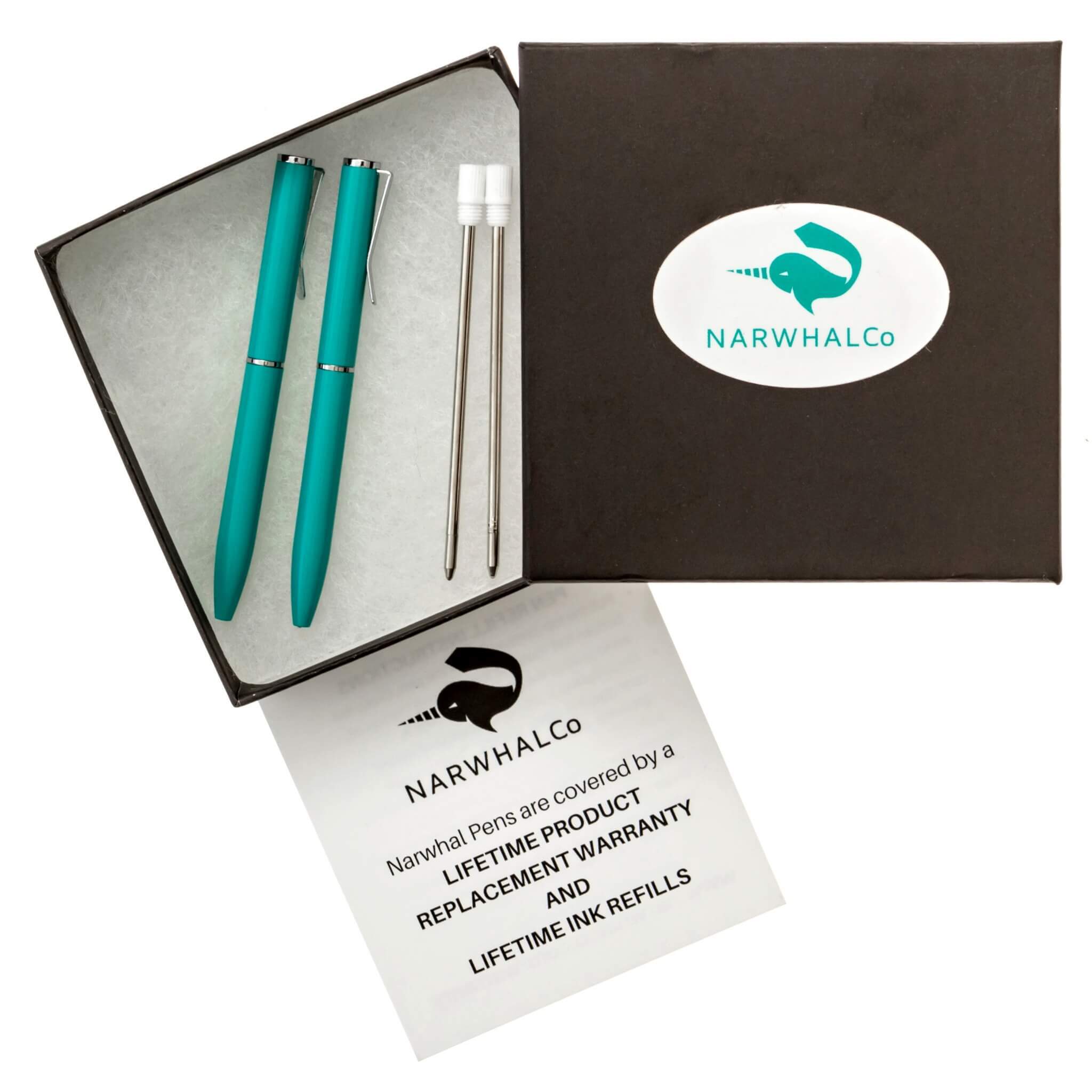 Small Teal Pen for Wallet Pocket Purse or Planner NarwhalCo